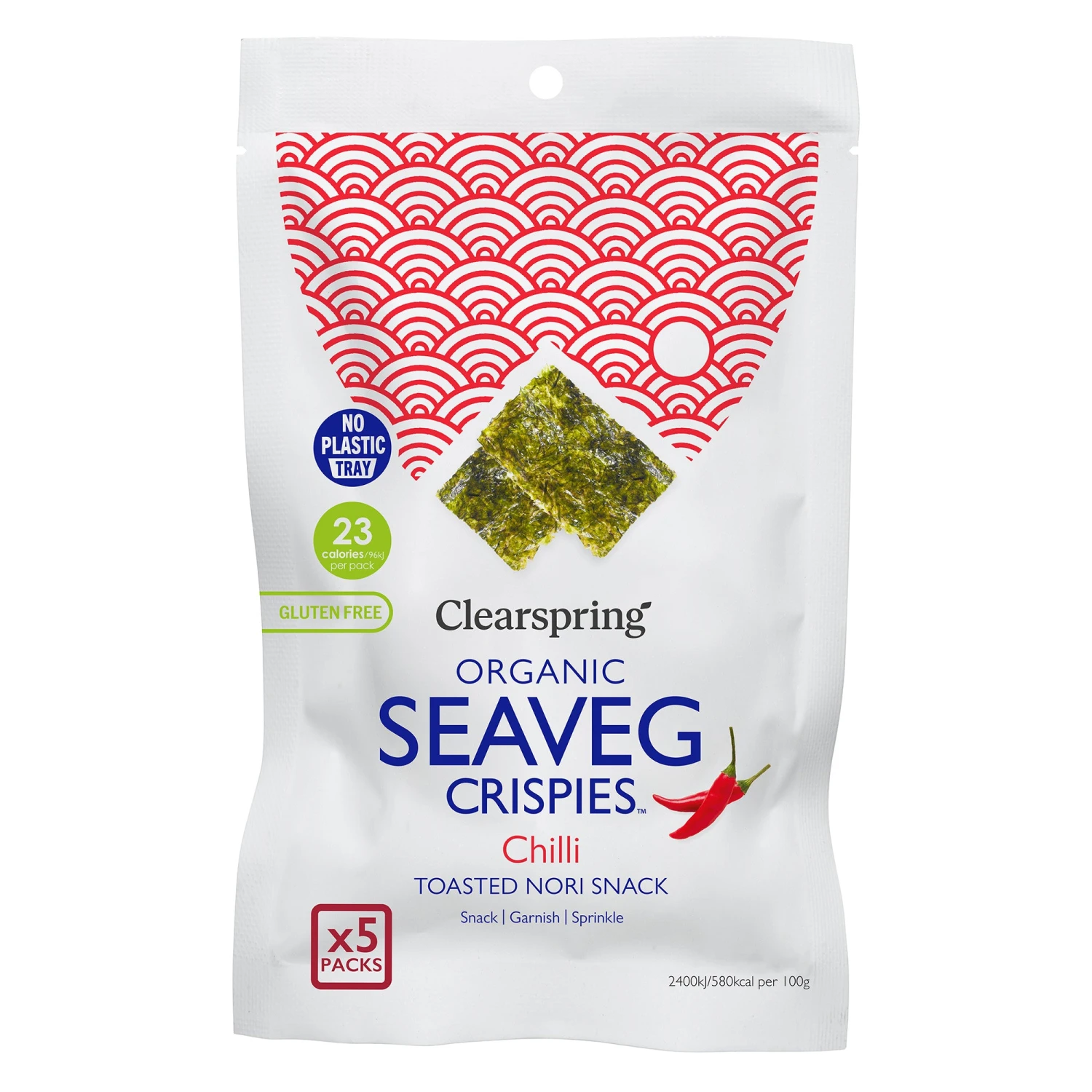 Clearspring Seaveg Crispies Chilli Multipack 5x4g 3 Clearspring Seaveg Crispies Chilli Multipack 5x4g