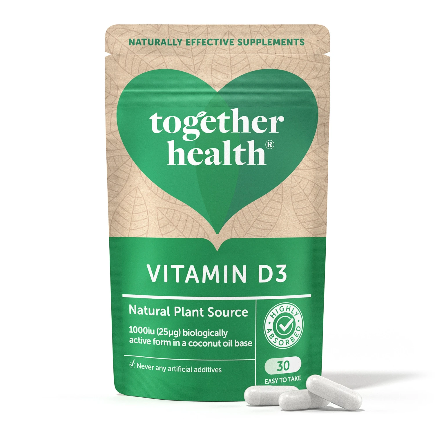Together Health Vegan Vitamin D3 Food Supplement 30 Caps 3 Together Health Vegan Vitamin D3 Food Supplement 30 Caps