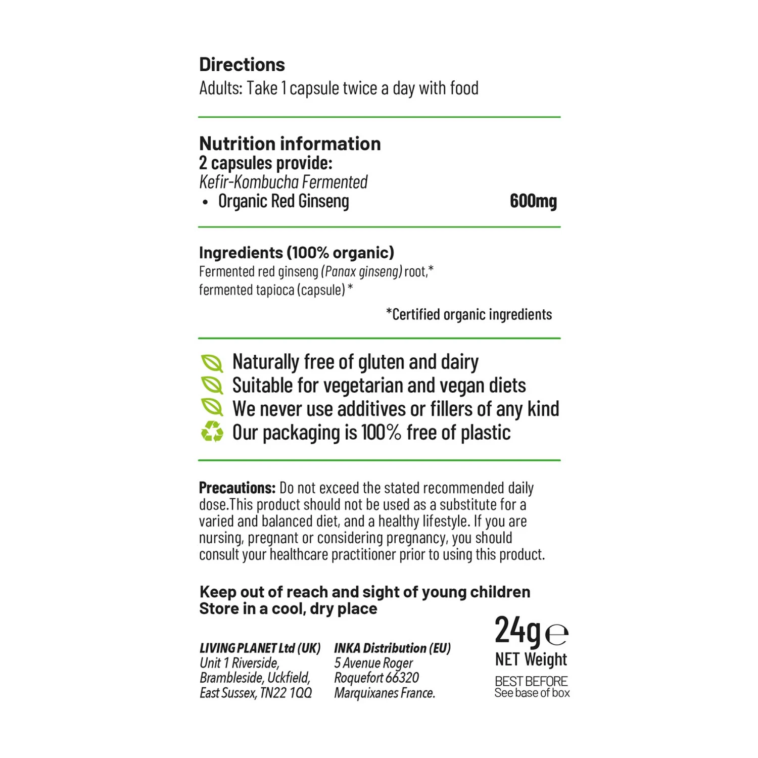 Living Nutrition Fermented Red Ginseng 60 Caps 4 Living Nutrition Fermented Red Ginseng 60 Caps - Image 2