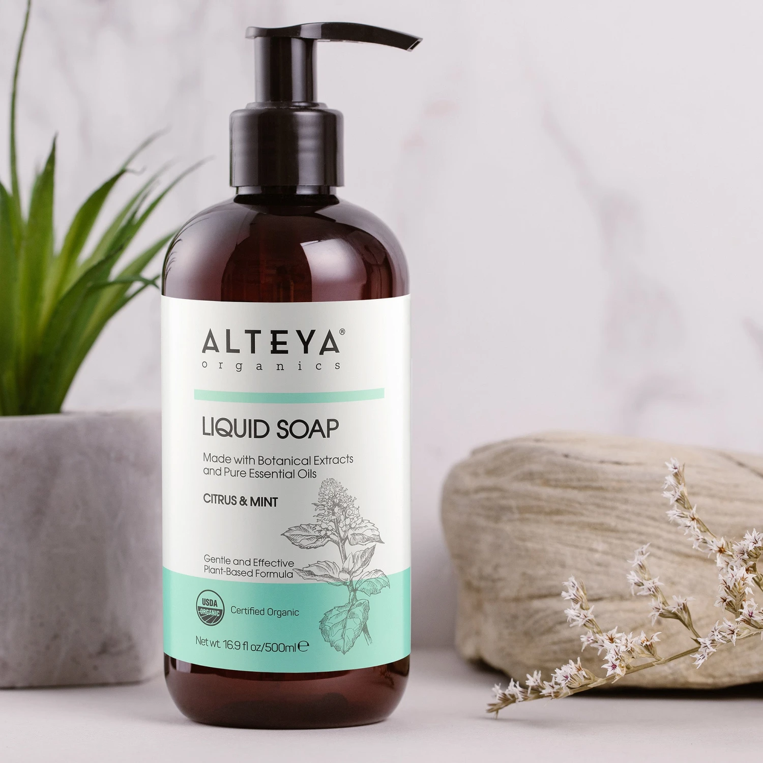 Alteya Organic Liquid Soap Citrus & Mint 500ml 7 Alteya Organic Liquid Soap Citrus & Mint 500ml - Image 5