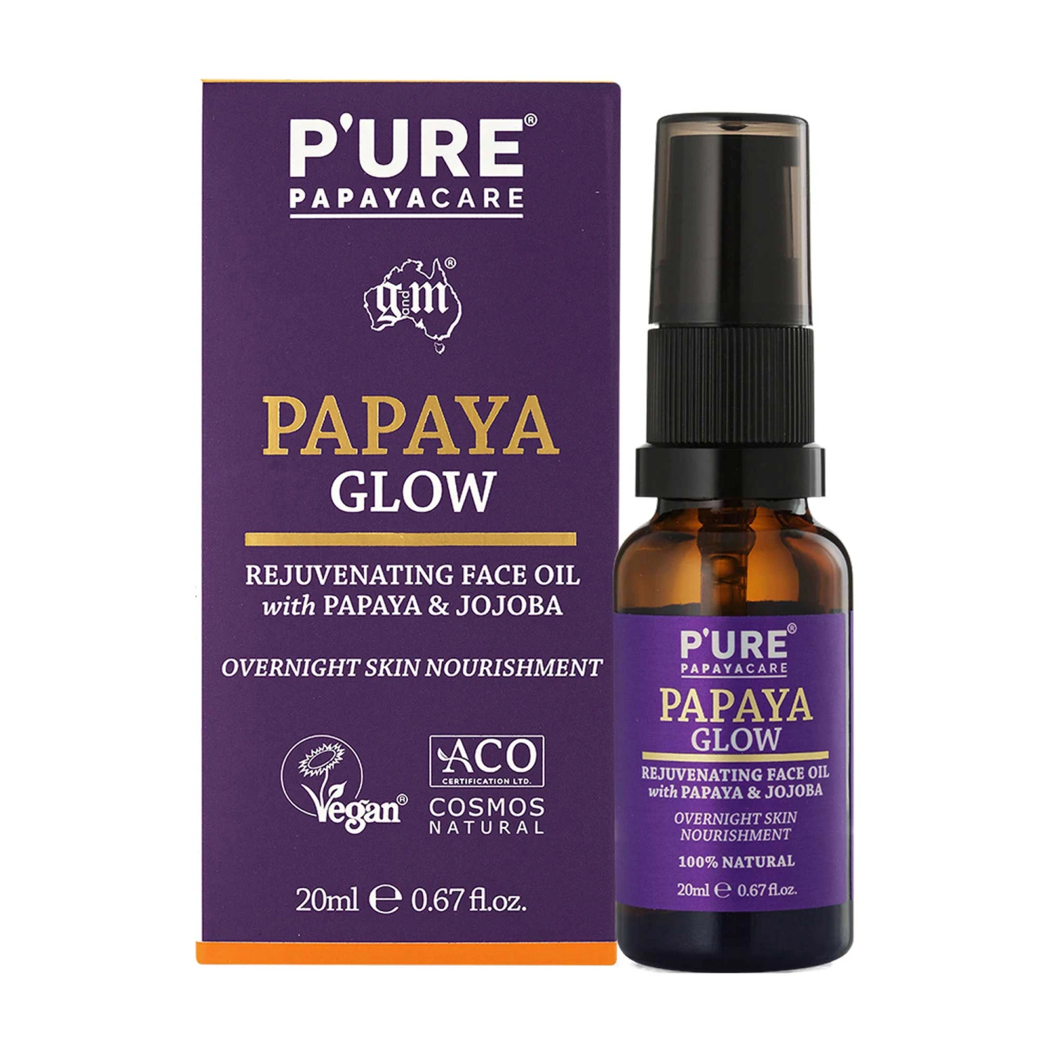 P'ure Papayacare Papaya Glow Rejuvenating Face Oil 20ml 5 P'ure Papayacare Papaya Glow Rejuvenating Face Oil 20ml - Image 3