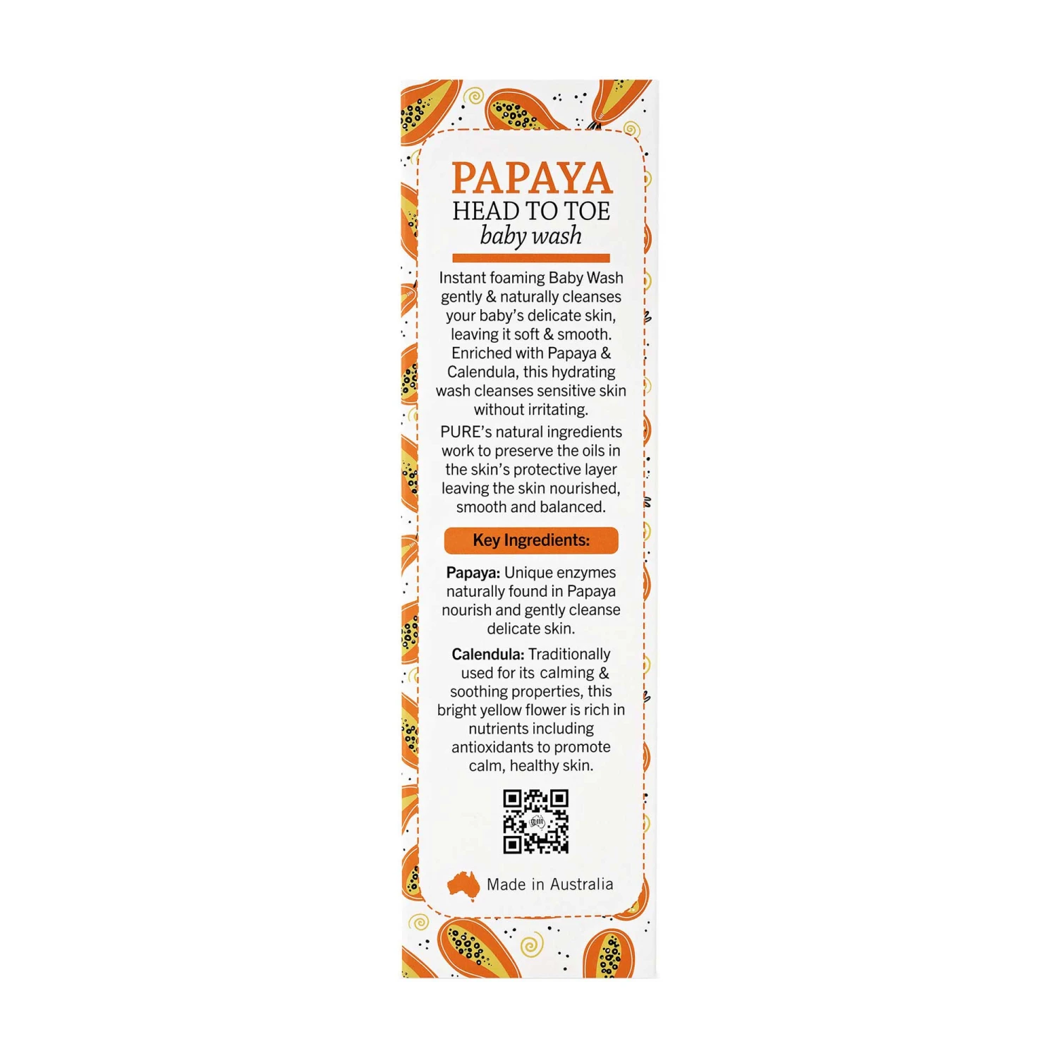 P'ure Papayacare Baby Papaya Head To Toe Wash 150ml 4 P'ure Papayacare Baby Papaya Head To Toe Wash 150ml - Image 2