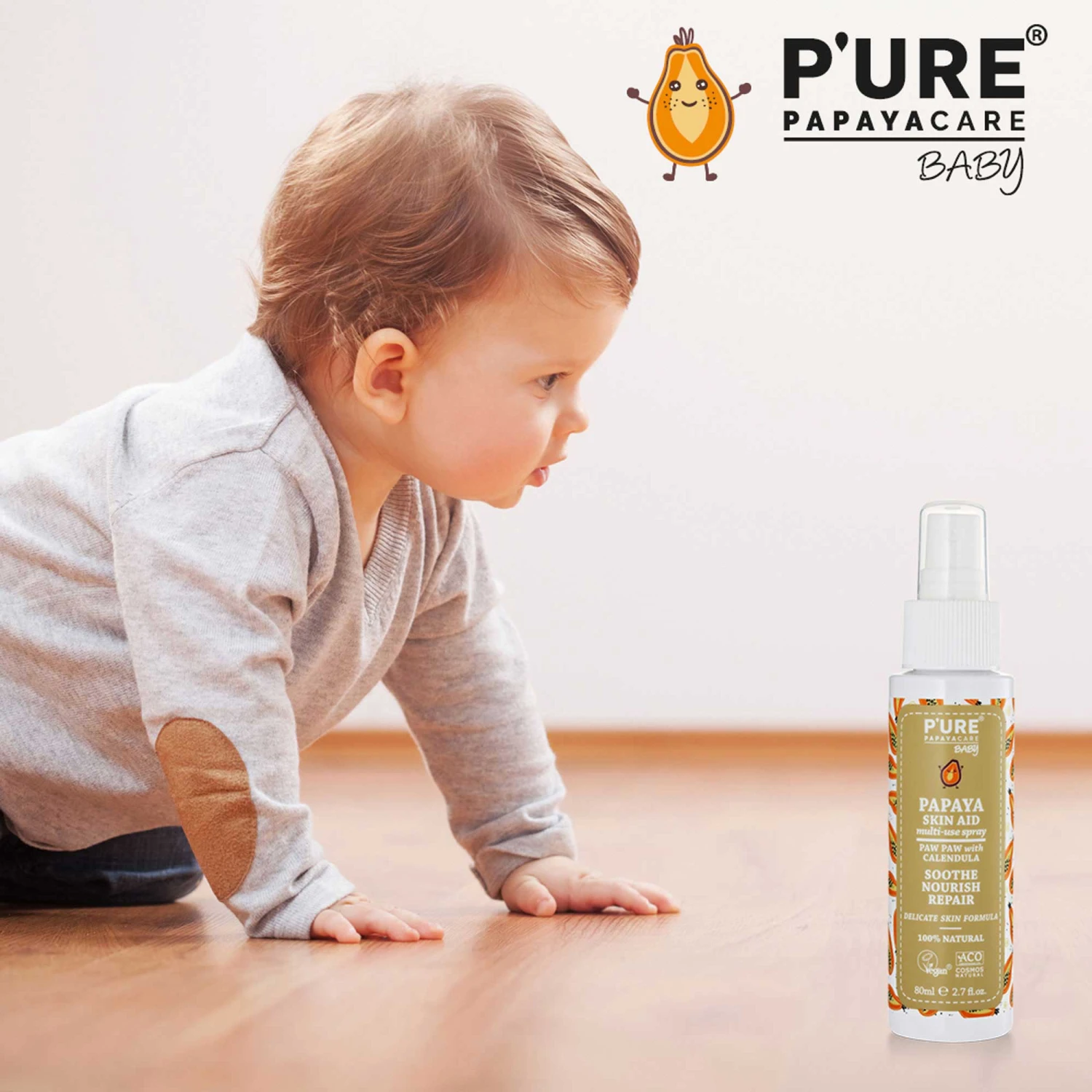 P'ure Papayacare Baby Skin Aid Spray 80ml 8 P'ure Papayacare Baby Skin Aid Spray 80ml - Image 6