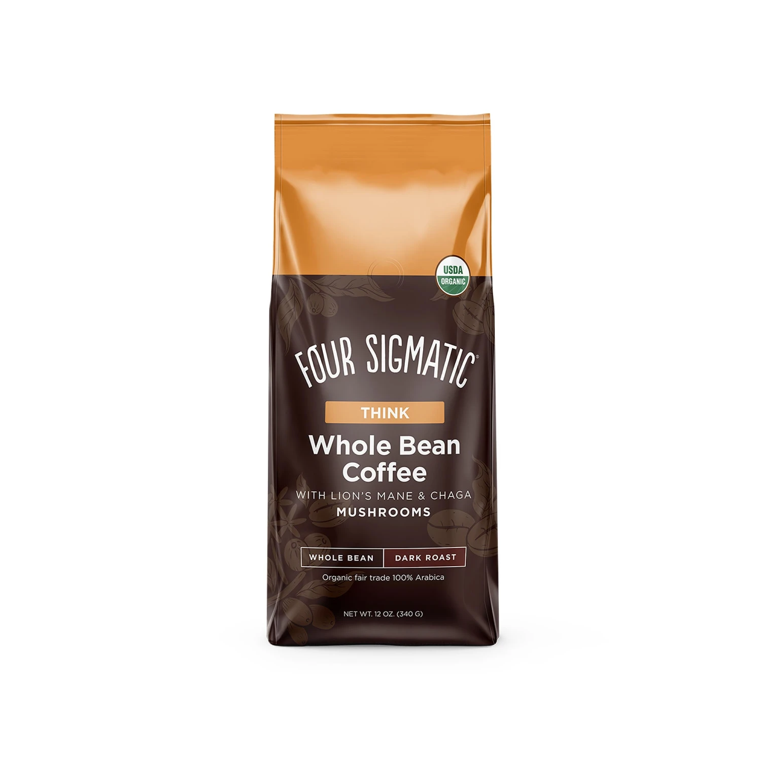 Four Sigmatic Think Whole Bean Coffee With Lion’s Mane & Chaga 340g 3 Four Sigmatic Think Whole Bean Coffee With Lion’s Mane & Chaga 340g
