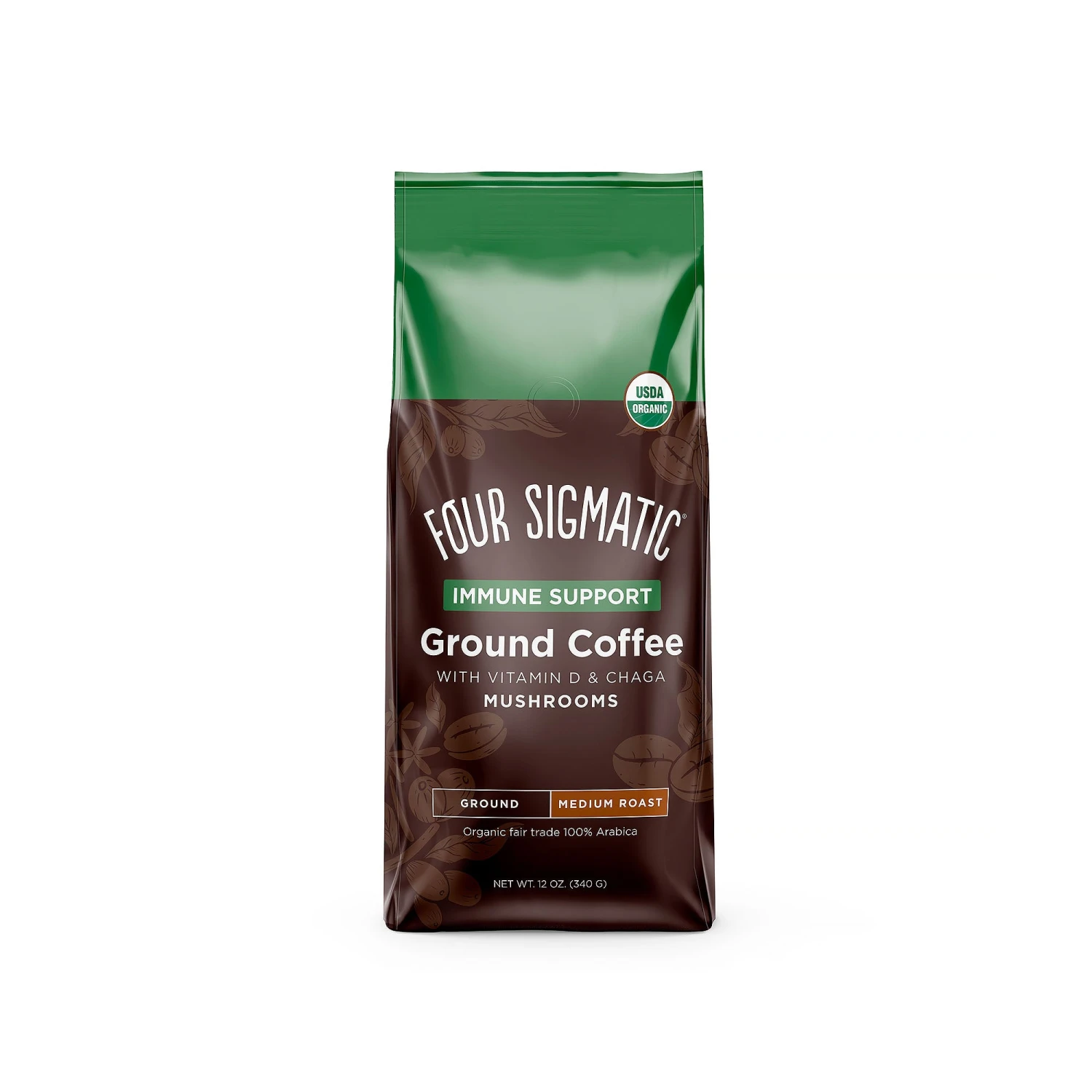 Four Sigmatic Immune Support Ground Coffee With Vit.D & Chaga Mushroom 340g 3 Four Sigmatic Immune Support Ground Coffee With Vit.D & Chaga Mushroom 340g