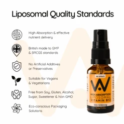 Well. Actually. Liposomal Vitamin B12 Methylcobalamin 1200mcg Spray - Truly Fruity Flavour 30ml -Optimal Home Furnishings 42620 3