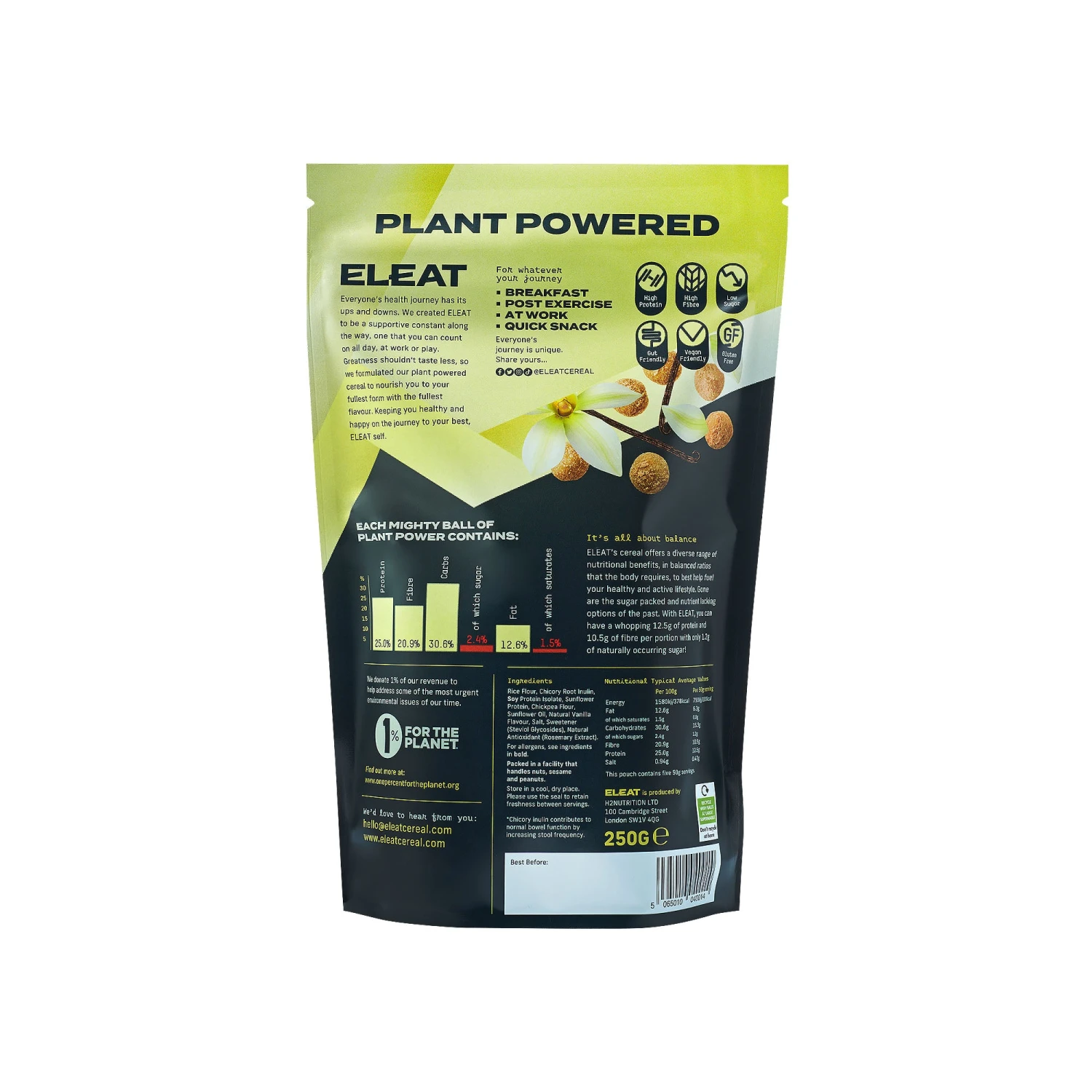 ELEAT High Protein Cereal Vanilla 250g 4 ELEAT High Protein Cereal Vanilla 250g - Image 2