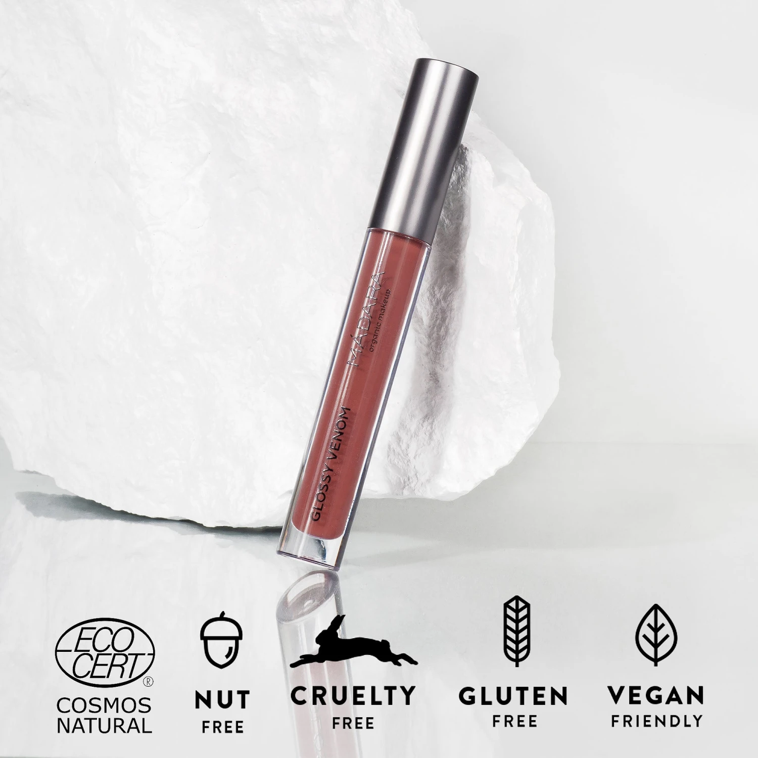 Madara GLOSSY VENOM Lip Gloss #73 MAGNETIC NUDE 4ml 5 Madara GLOSSY VENOM Lip Gloss #73 MAGNETIC NUDE 4ml - Image 3