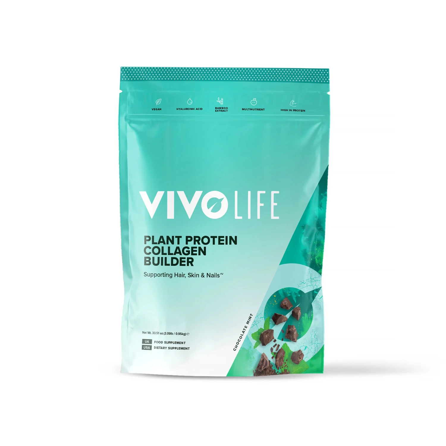 Vivo Life Collagen Builder: Chocolate Mint 950g 3 Vivo Life Collagen Builder: Chocolate Mint 950g