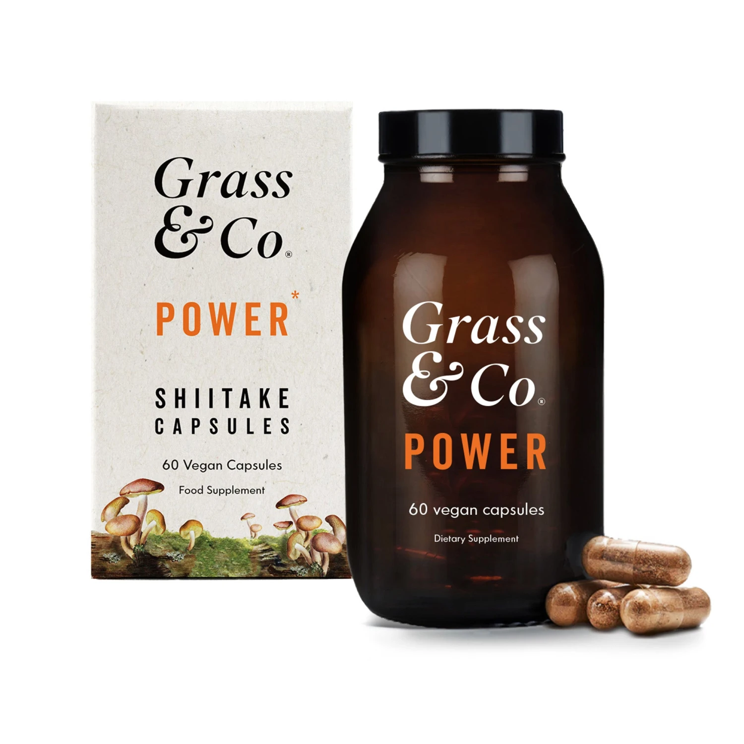 Grass & Co. POWER Shiitake Mushrooms With Holy Basil + Iron 60 Caps 6 Grass & Co. POWER Shiitake Mushrooms With Holy Basil + Iron 60 Caps - Image 4