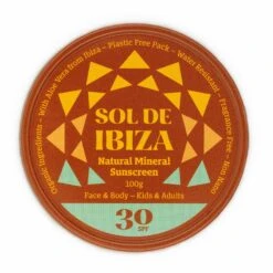 Sol De Ibiza Plastic Free Face & Body Natural Mineral Sunscreen SPF30