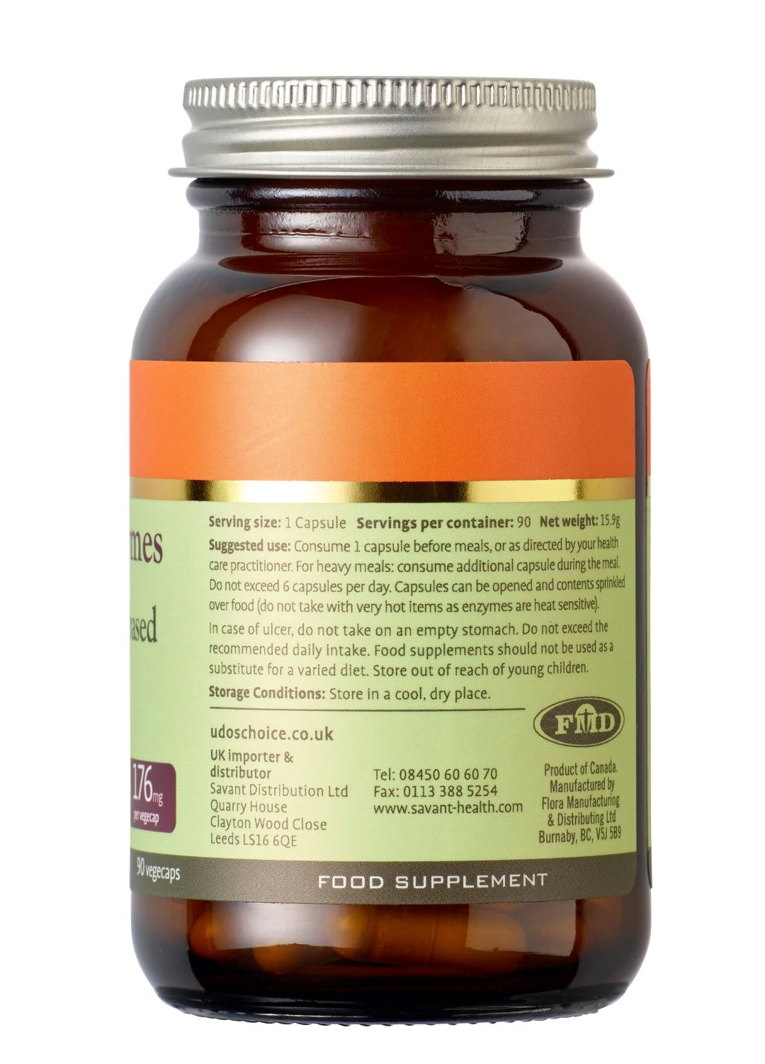 Udo's Choice Digestive Enzyme Blend 90 Caps 4 Udo's Choice Digestive Enzyme Blend 90 Caps - Image 2