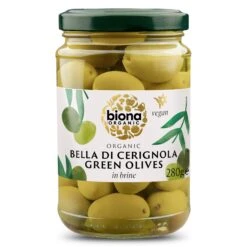 Biona Bella Di Cerignola Olives In Brine Organic 280g