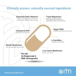 RYM Nutrition Brain Formula - Refresh & Energise 60 Caps -Optimal Home Furnishings 44859 5new