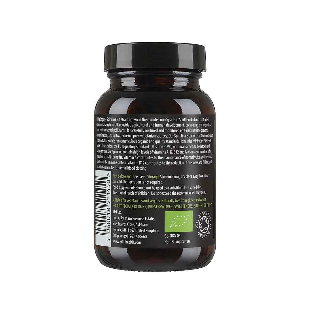 KIKI Health Organic Spirulina 200 Tabs 4 KIKI Health Organic Spirulina 200 Tabs - Image 2