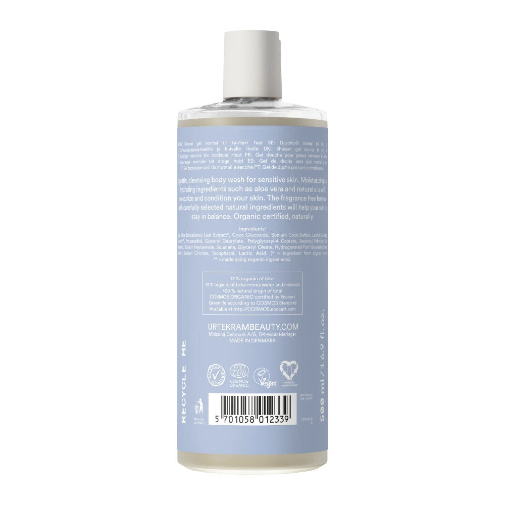 Urtekram Fragrance Free Body Wash 500ml 4 Urtekram Fragrance Free Body Wash 500ml - Image 2