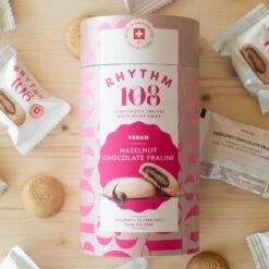 Rhythm 108 Hazelnut Chocolate Praline Biscuit Gift Tube 195g -Optimal Home Furnishings 44967 3new