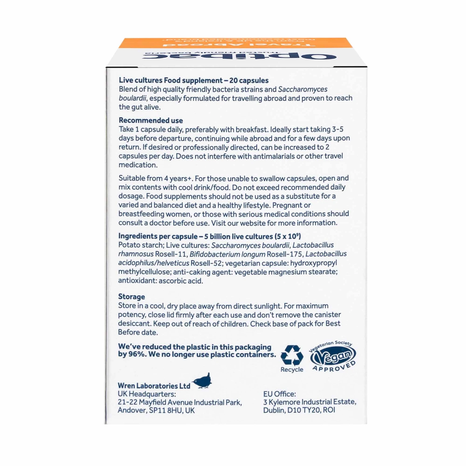 Optibac Travel Abroad 20 Capsules 4 Optibac Travel Abroad 20 Capsules - Image 2