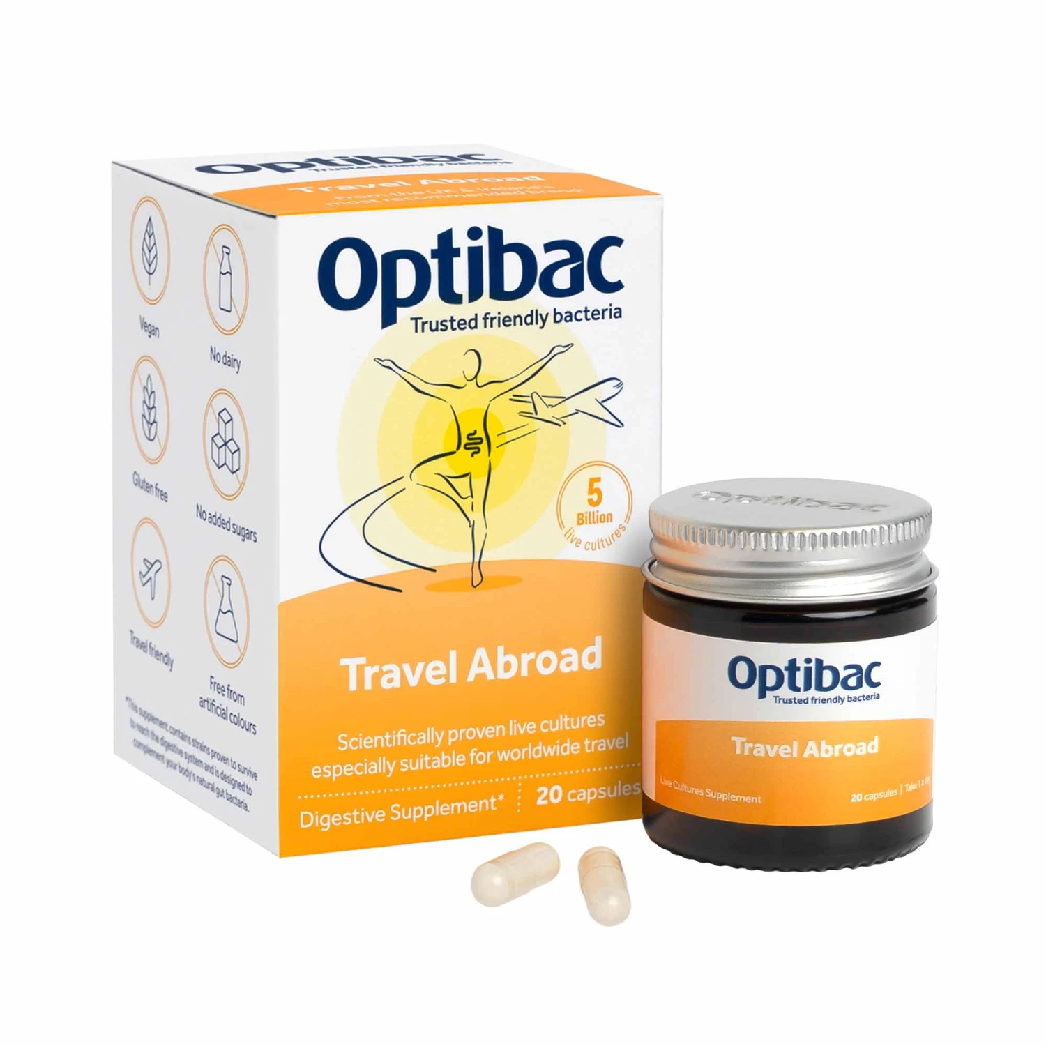Optibac Travel Abroad 20 Capsules 7 Optibac Travel Abroad 20 Capsules - Image 5