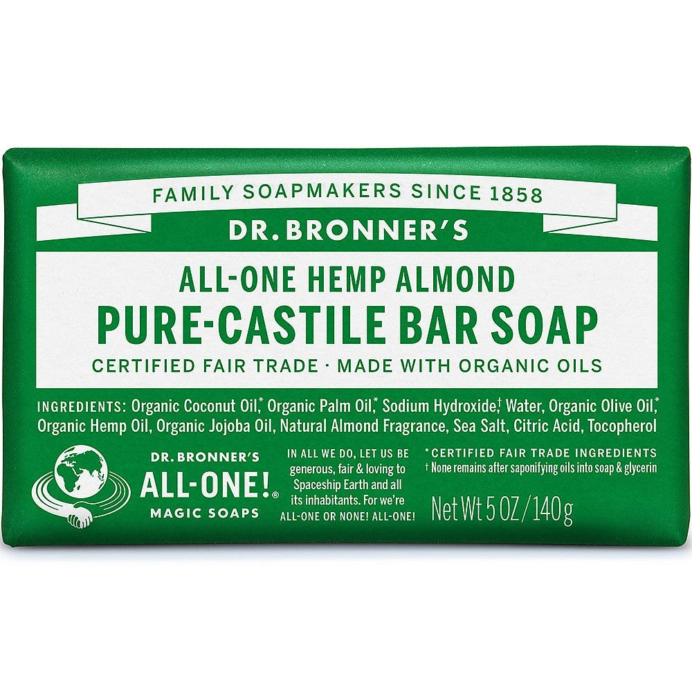 Dr. Bronner's Dr Bronner's Almond Soap Bar 140g 3 Dr. Bronner's Dr Bronner's Almond Soap Bar 140g