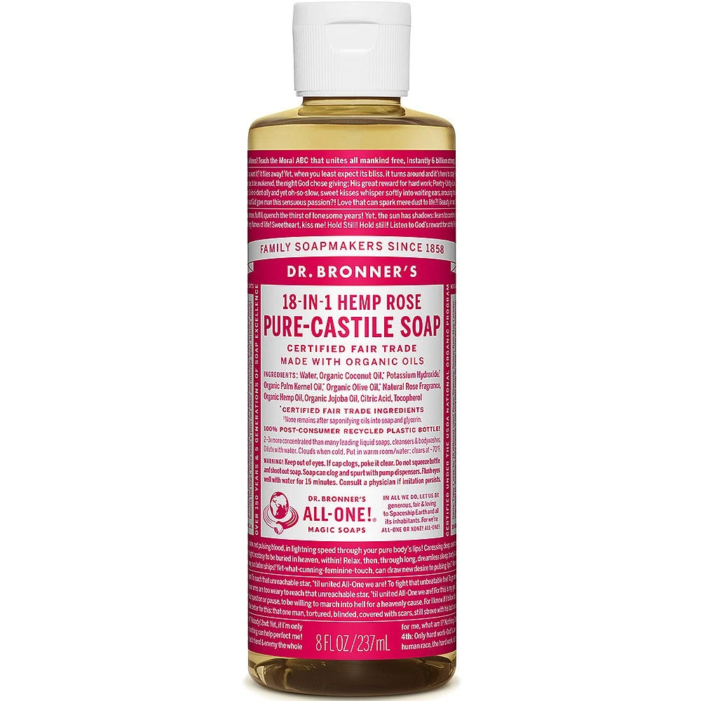Dr. Bronner's Dr Bronner's Rose Liquid Soap 237ml 3 Dr. Bronner's Dr Bronner's Rose Liquid Soap 237ml