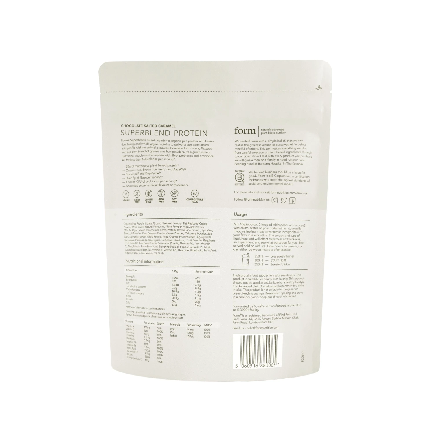 Form Superblend Protein Chocolate Salted Caramel 520g 4 Form Superblend Protein Chocolate Salted Caramel 520g - Image 2