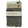 Hydrea Charcoal Sisal & Linen Button Mitt (Medium/Hard Texture) Each