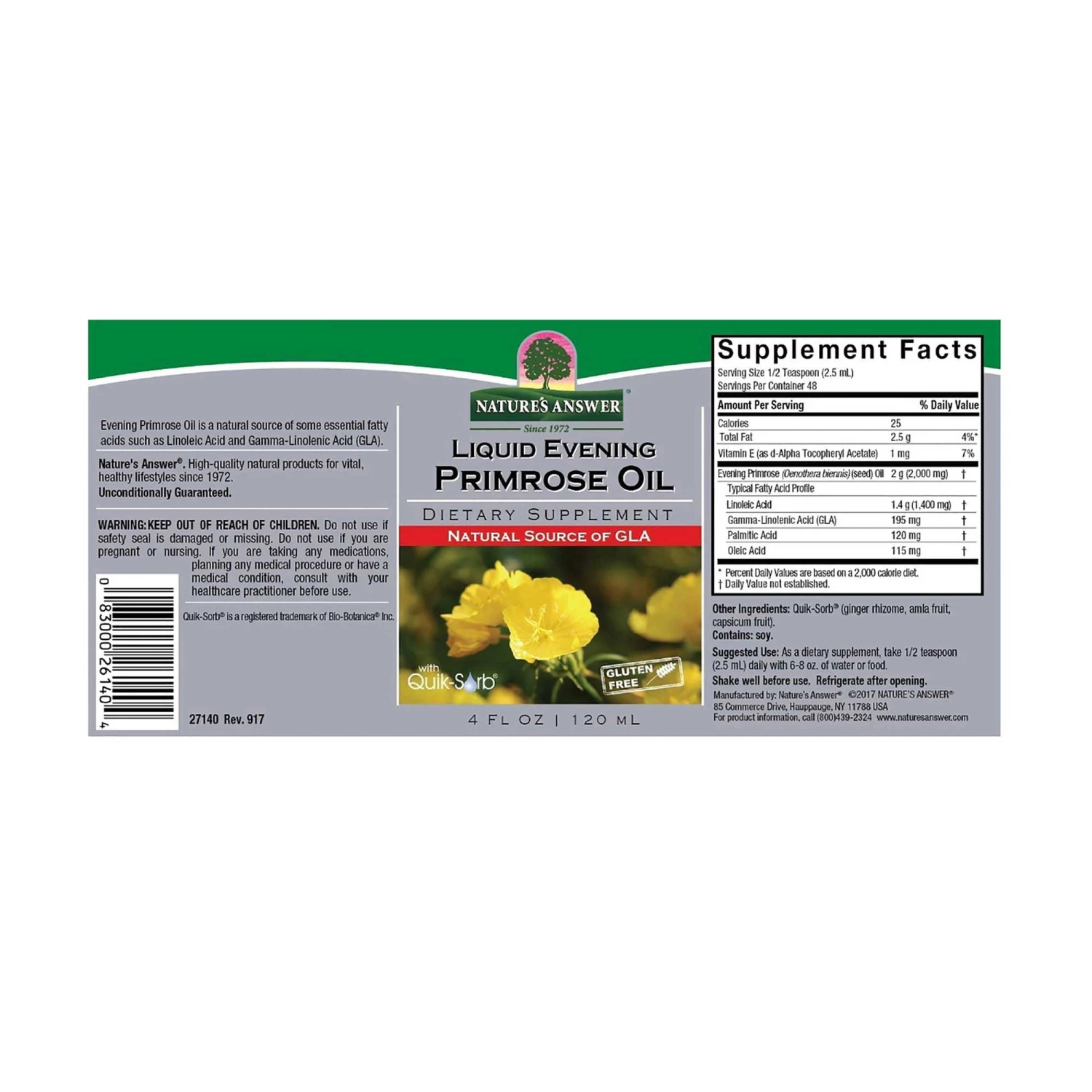 Nature's Answer Evening Primrose Oil 120ml 4 Nature's Answer Evening Primrose Oil 120ml - Image 2