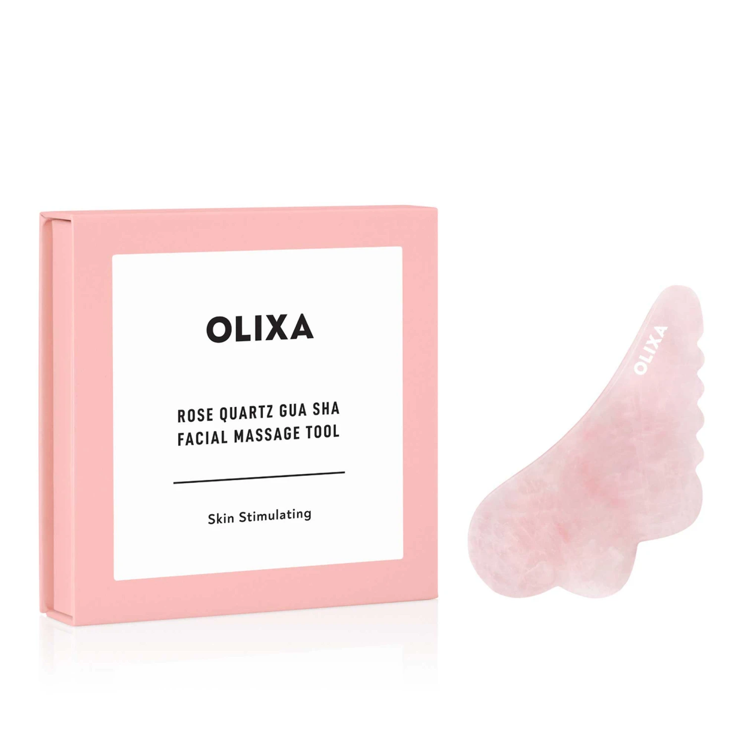 Olixa Rose Quartz Gua Sha Facial Massage Tool Each 3 Olixa Rose Quartz Gua Sha Facial Massage Tool Each