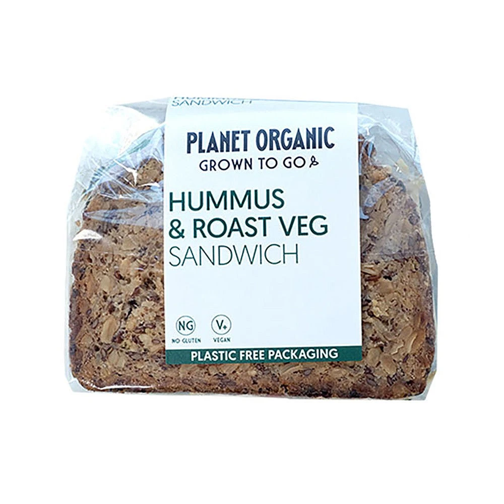 Planet Organic Grown To Go Hummus & Roast Veg Sandwich 272g 3 Planet Organic Grown To Go Hummus & Roast Veg Sandwich 272g