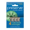 Preserve Triple Razor Replacement Blades 4 Pack