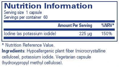 Pure Encapsulations Iodine (potassium Iodide) 60 Caps 4 Pure Encapsulations Iodine (potassium Iodide) 60 Caps - Image 2