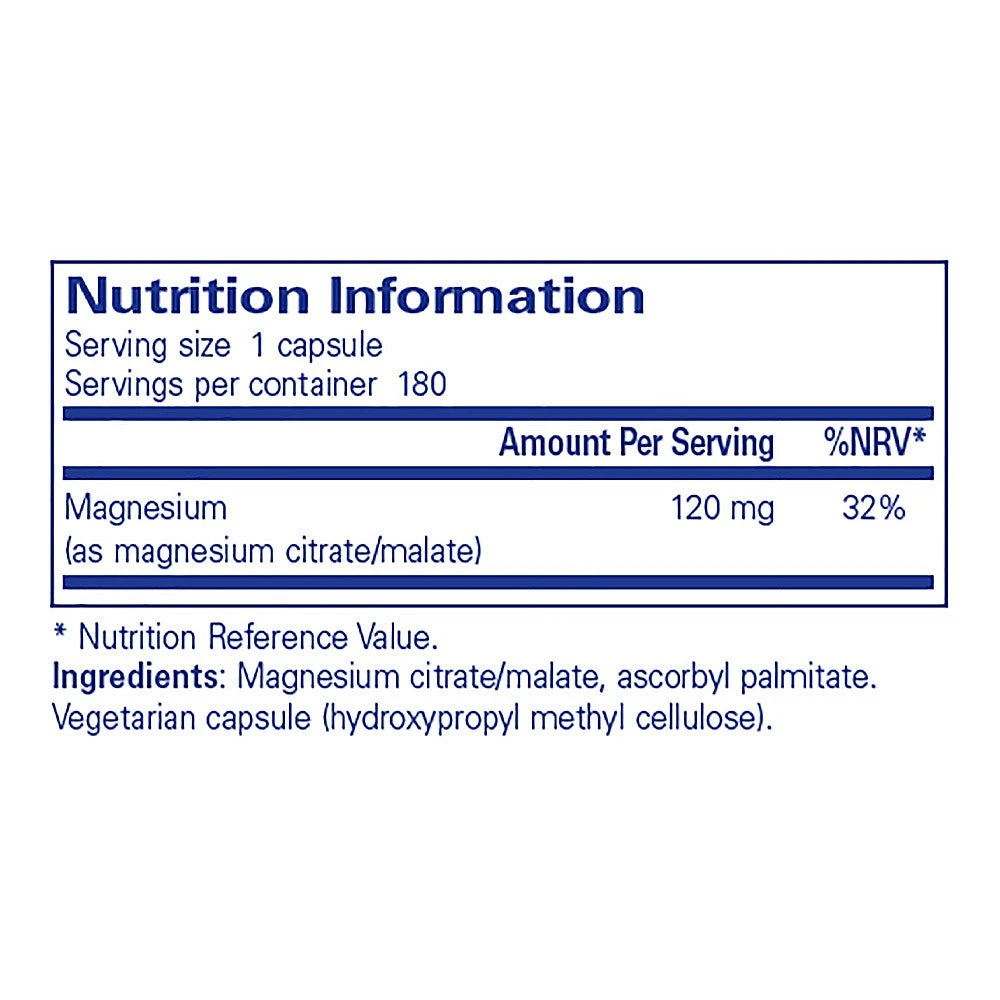 Pure Encapsulations Magnesium (citrate/malate) 180 Caps 5 Pure Encapsulations Magnesium (citrate/malate) 180 Caps - Image 3