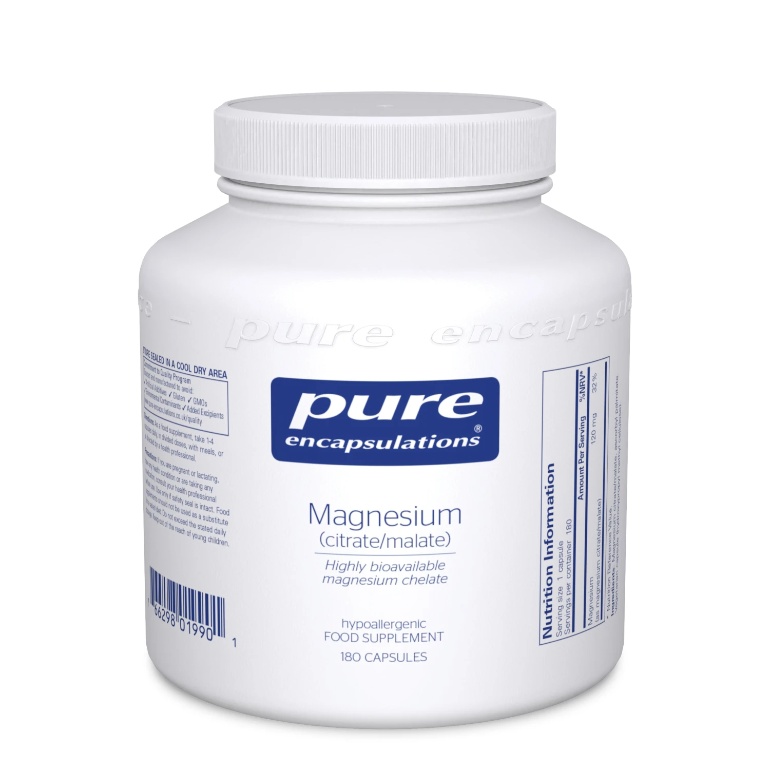 Pure Encapsulations Magnesium (citrate/malate) 180 Caps 3 Pure Encapsulations Magnesium (citrate/malate) 180 Caps