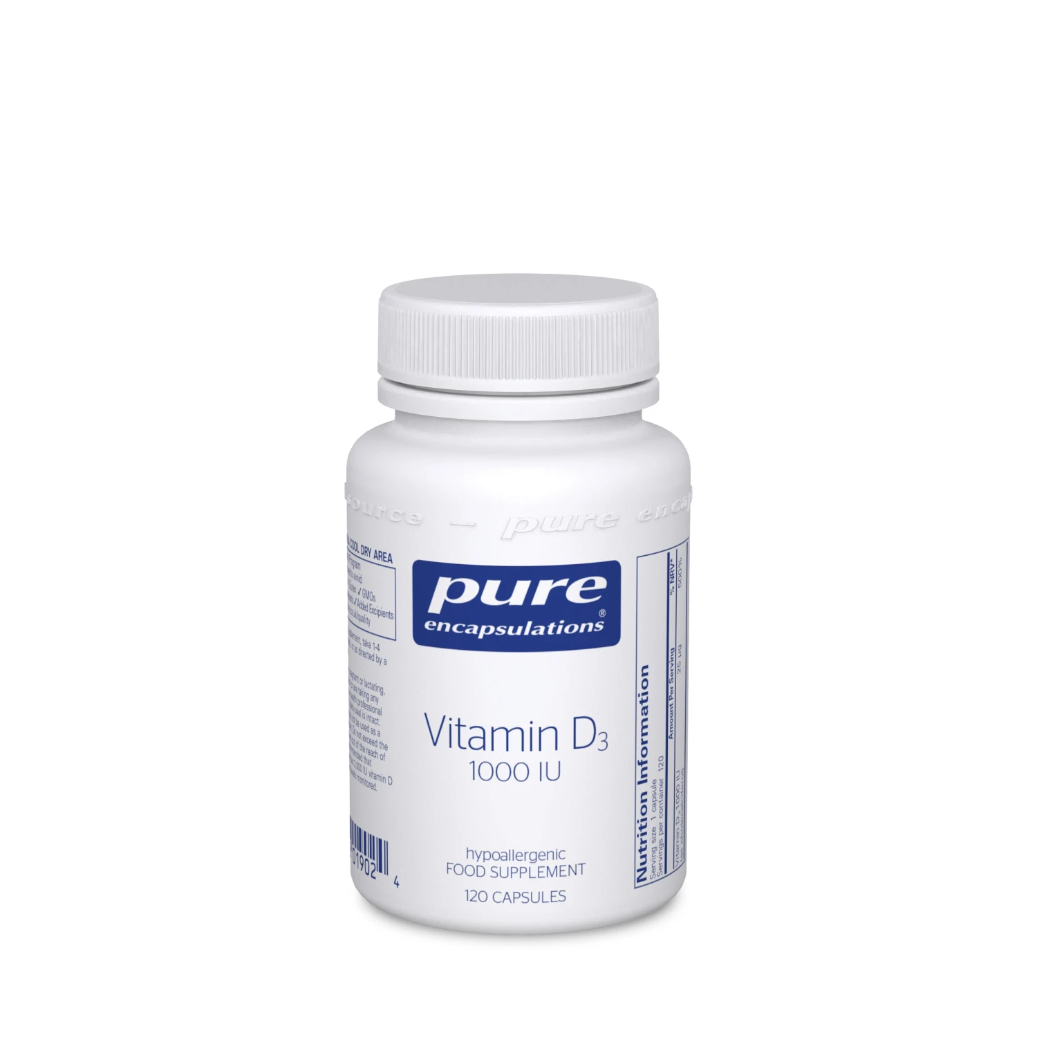 Pure Encapsulations Vitamin D3 1000 IU 120 3 Pure Encapsulations Vitamin D3 1000 IU 120