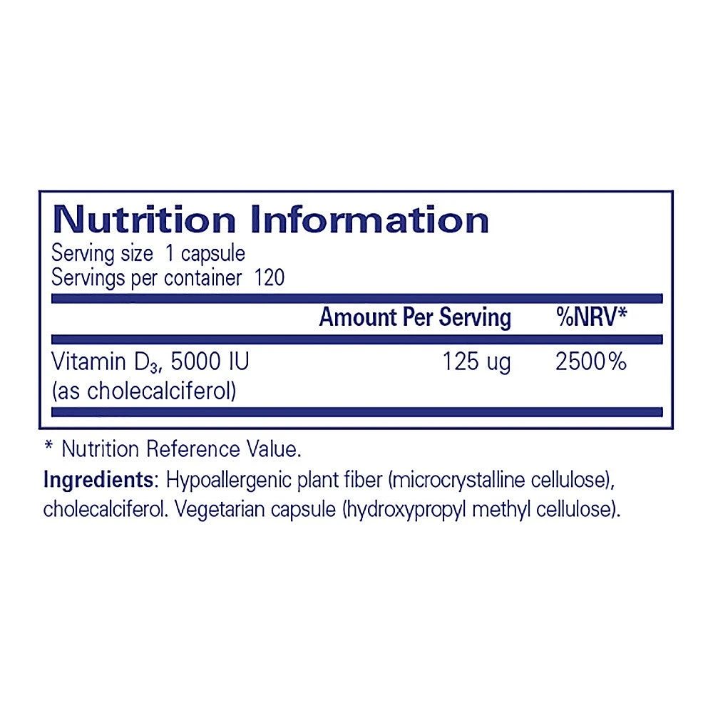 Pure Encapsulations Vitamin D3 5000 IU 120 5 Pure Encapsulations Vitamin D3 5000 IU 120 - Image 3