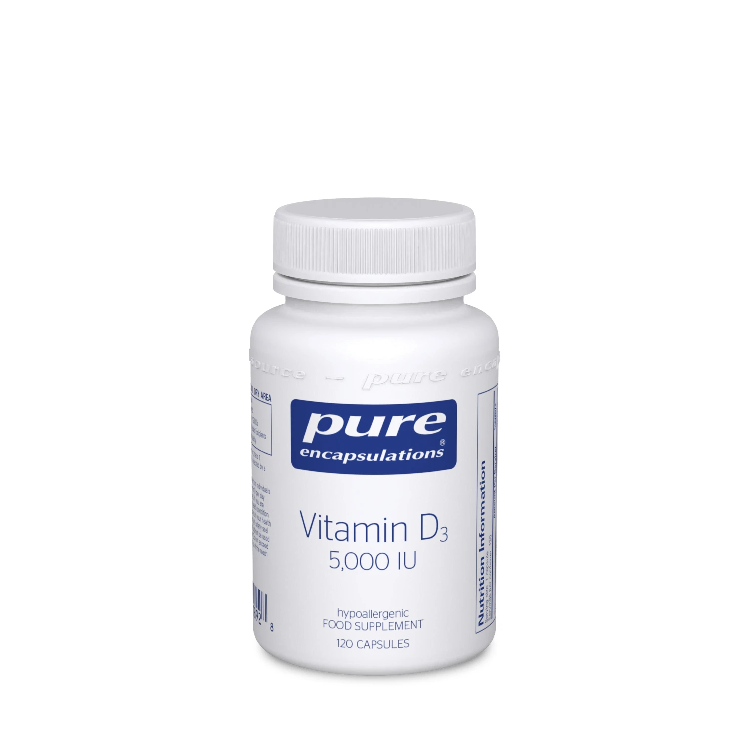 Pure Encapsulations Vitamin D3 5000 IU 120 3 Pure Encapsulations Vitamin D3 5000 IU 120