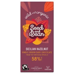 Seed & Bean 58% Sicillian Hazelnut Bar 85g