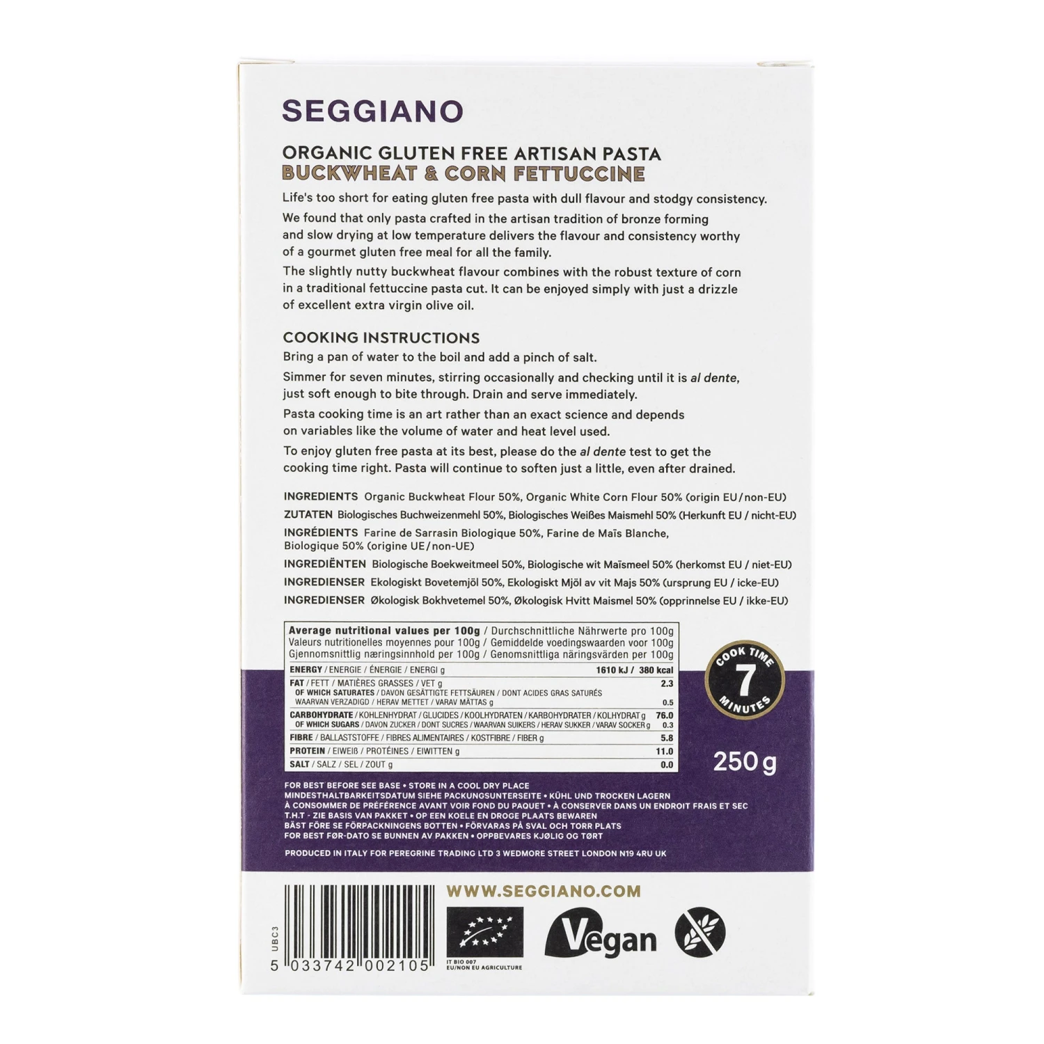 Seggiano Buckwheat & Corn Fettuccine 250g 4 Seggiano Buckwheat & Corn Fettuccine 250g - Image 2