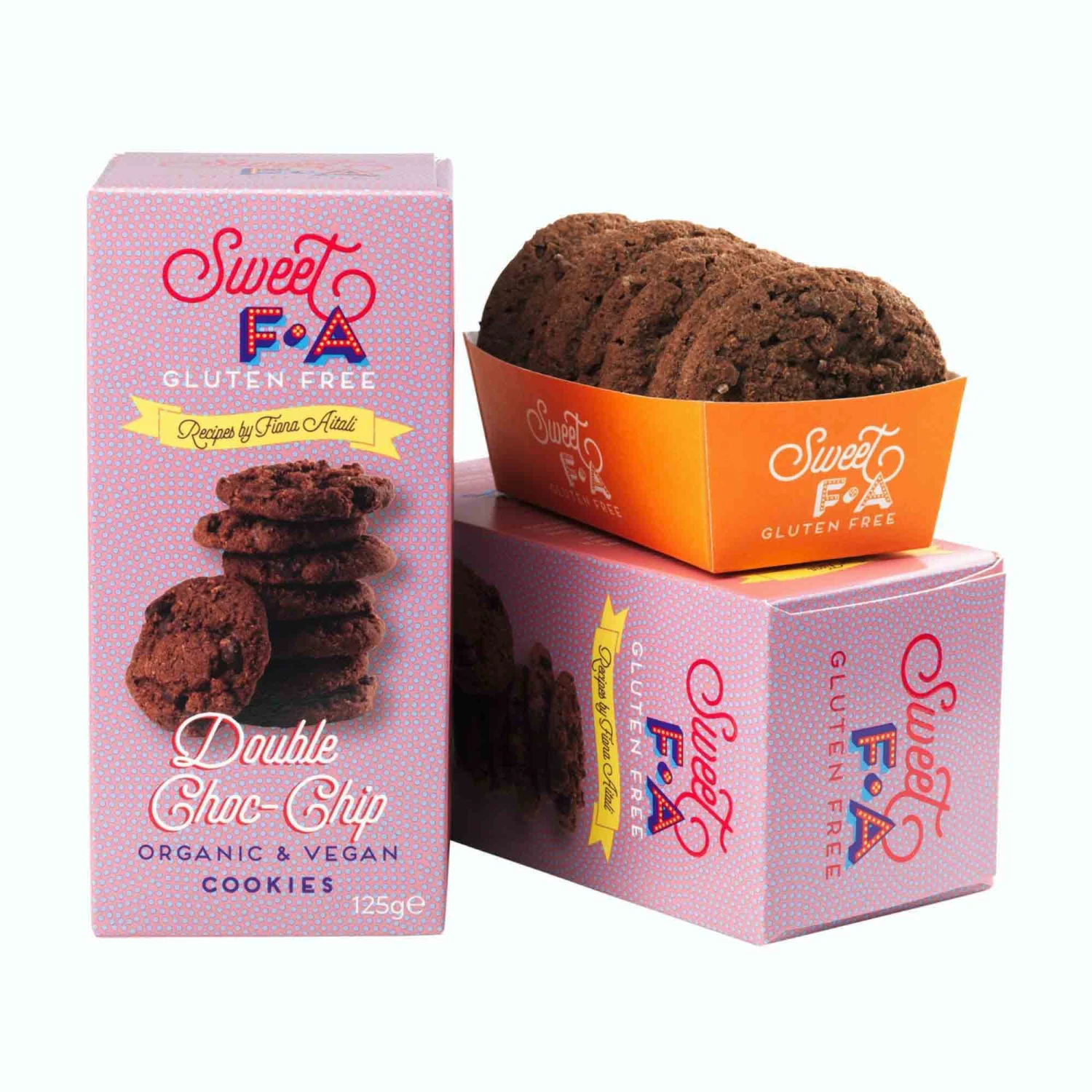 Sweet FA Double Chocolate Chip Cookies 125g 4 Sweet FA Double Chocolate Chip Cookies 125g - Image 2