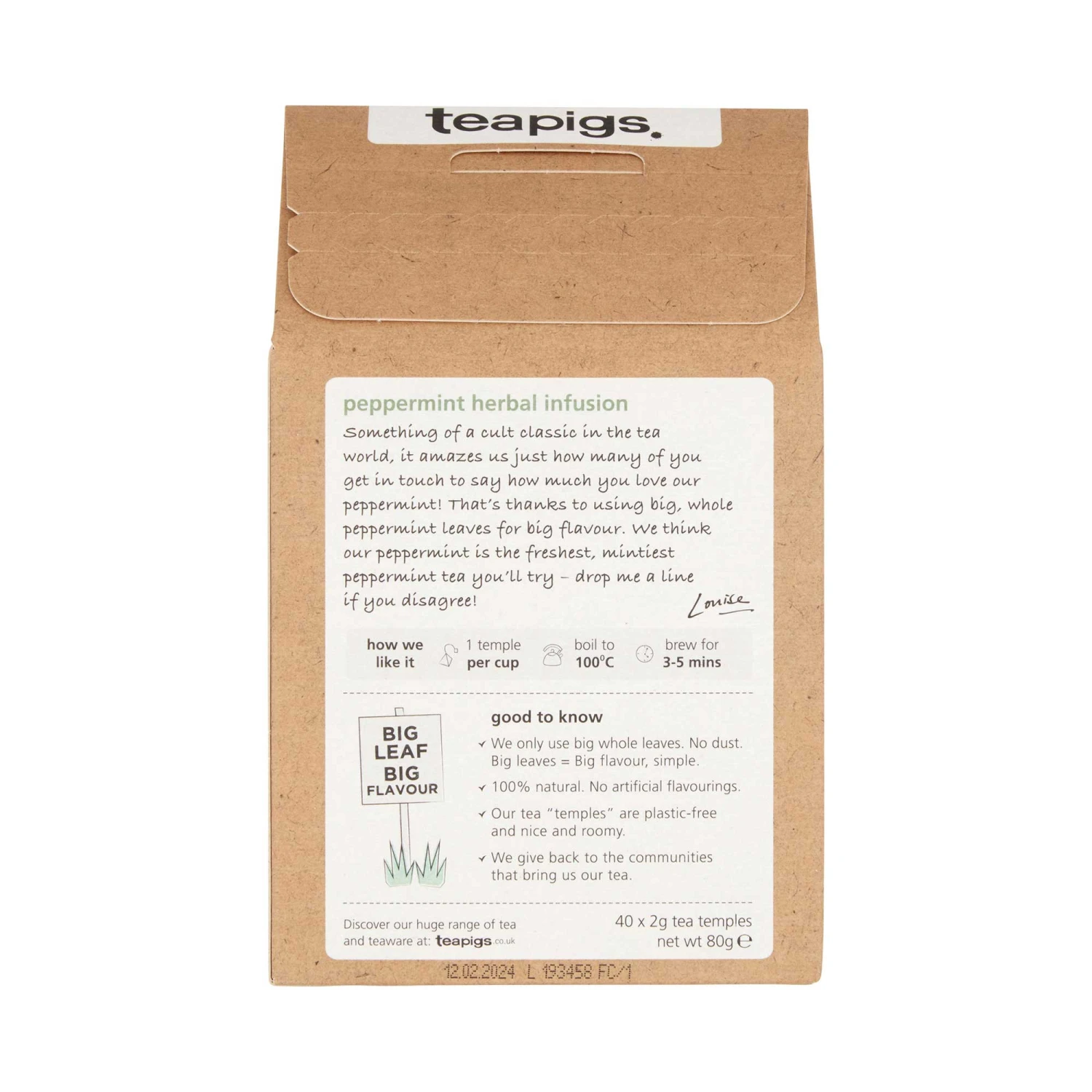 Teapigs Peppermint Leaves 40 Bags 4 Teapigs Peppermint Leaves 40 Bags - Image 2