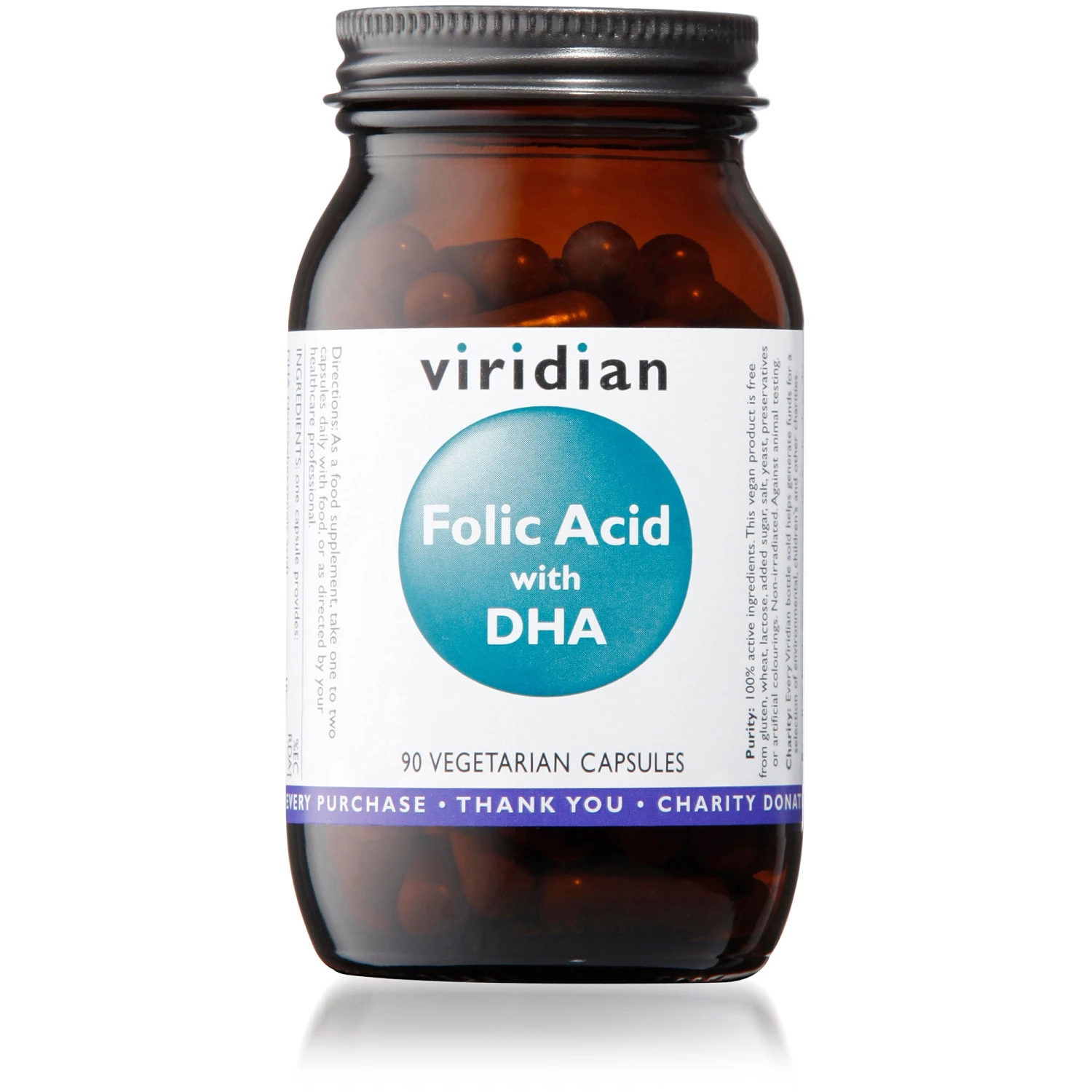 Viridian Folic Acid With DHA 90 Caps 3 Viridian Folic Acid With DHA 90 Caps