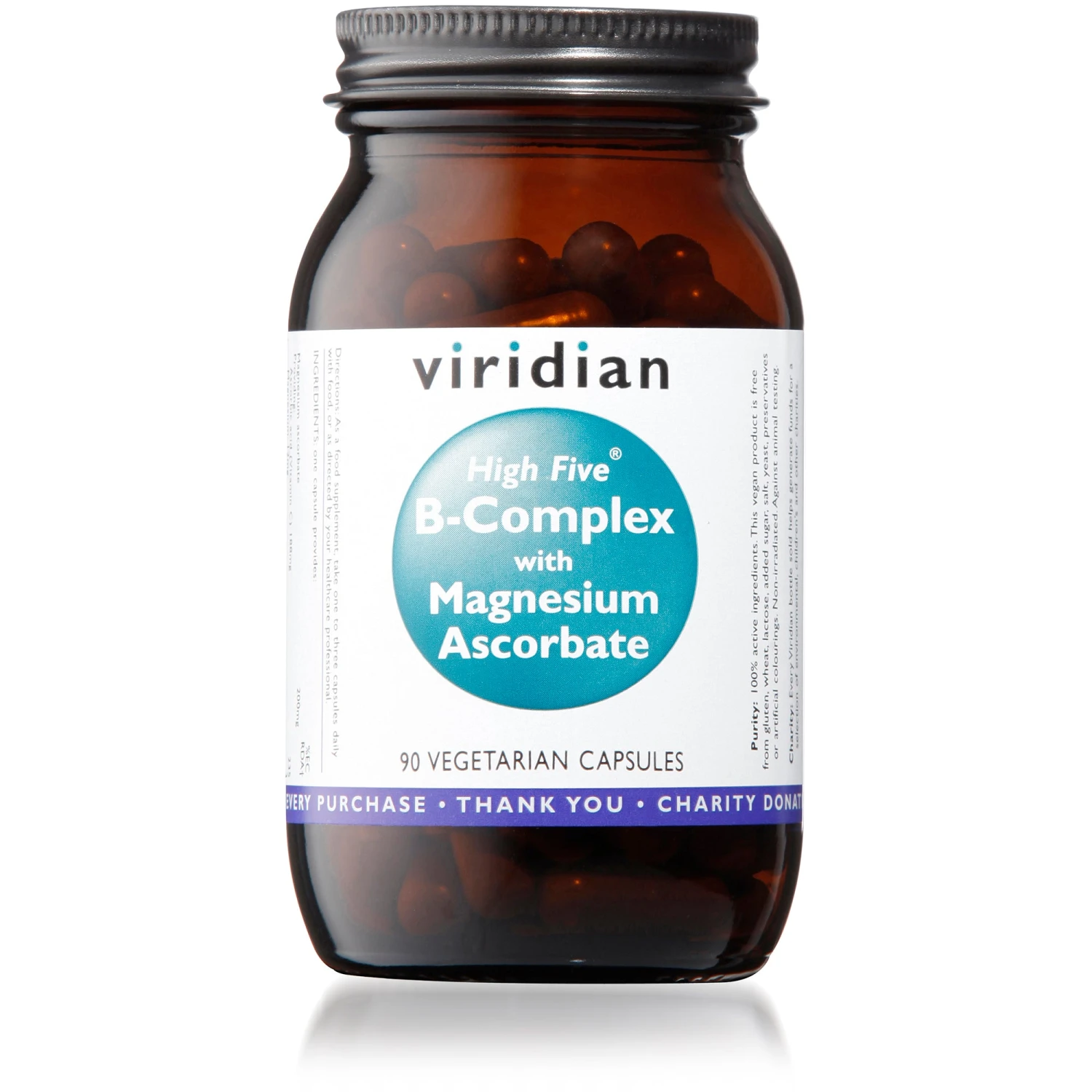 Viridian High Five B Complex With Magnesium Ascorbate 90 Caps 3 Viridian High Five B Complex With Magnesium Ascorbate 90 Caps
