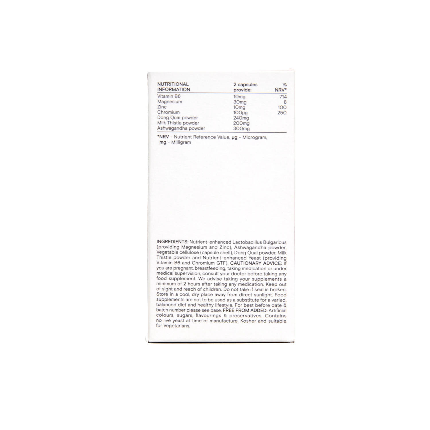 Wild Nutrition Premenstrual Support 60 Caps 5 Wild Nutrition Premenstrual Support 60 Caps - Image 3