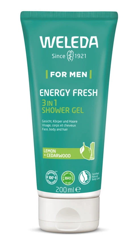 Weleda Men's Energy Fresh 3in1 Shower Gel 200ml 6 Weleda Men's Energy Fresh 3in1 Shower Gel 200ml - Image 4