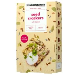 The Beginnings Seeded Crackers With Sea Salt 80g